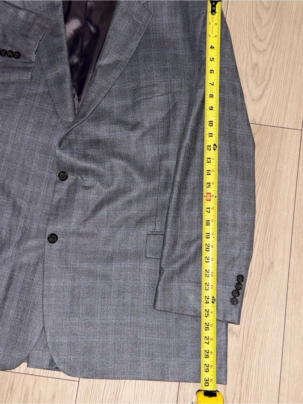Lauren Ralph Lauren Men’s 56L Gray Windowpane Sport Coat Blazer Classic Fit